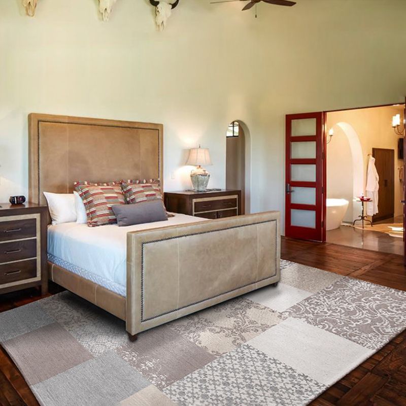 Spezialer Florentiner-Fliesenteppich mehrfarbiger Polyester Teppich Anti-Rutsch-Rückschlagteppich für Wohnzimmer