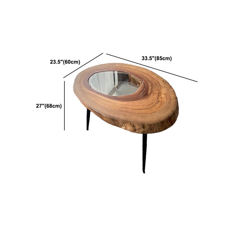 Scandinavian Wooden Coffee Table Free form 3 Legs Coffee Table Set for Living Room