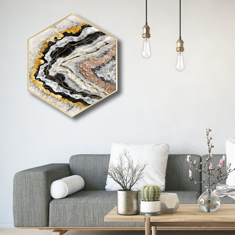 Zachte kleur marmer look canvas Scandinavische stijl getextureerde muur kunst decor voor woonkamer