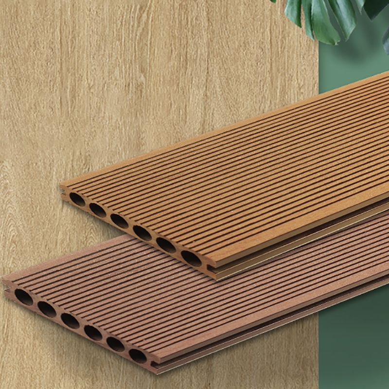 Modern Deck Plank Composite Nailed Striped Pattern Patio Flooring Tiles for Outdoor