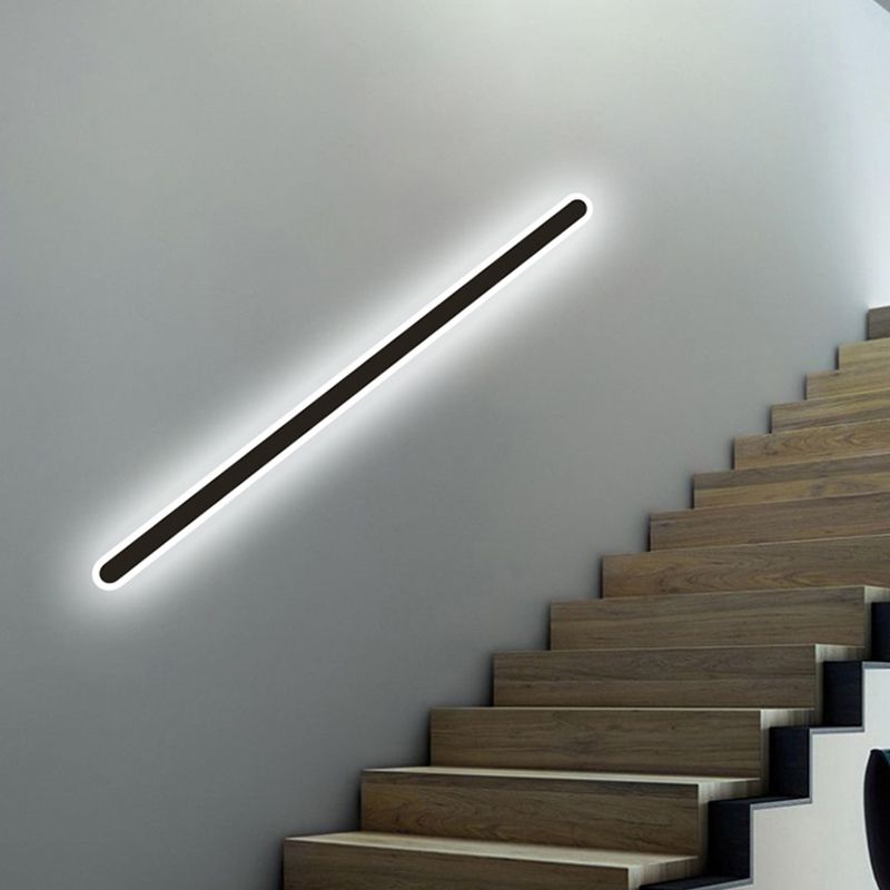 Lampes murales linéaires de style moderne métal 1 éclairage mural clair