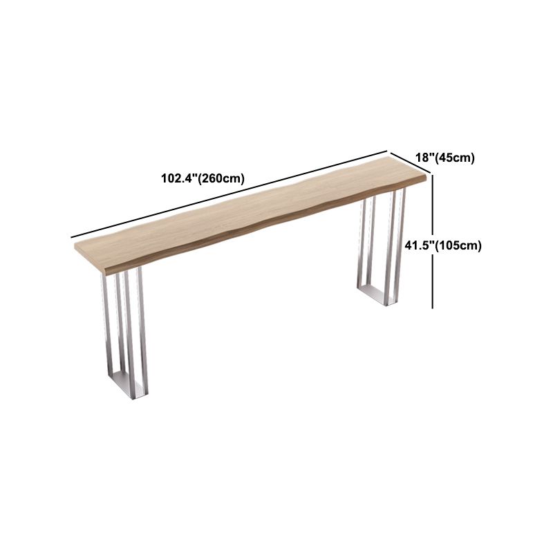 Modern Rectangle Solid Wood Bar Table Set 1/3/5 Pieces Counter Table with Backless Stools