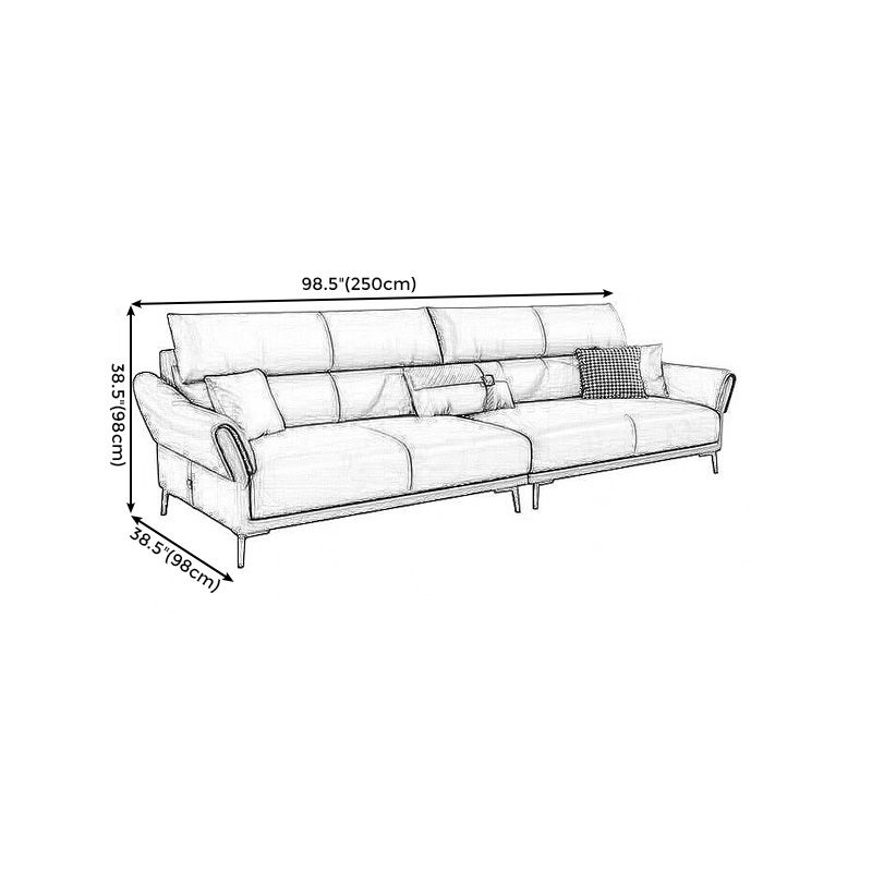 Faux leather High Back Square Arm Sofa and Sectional with Stain-Resistant
