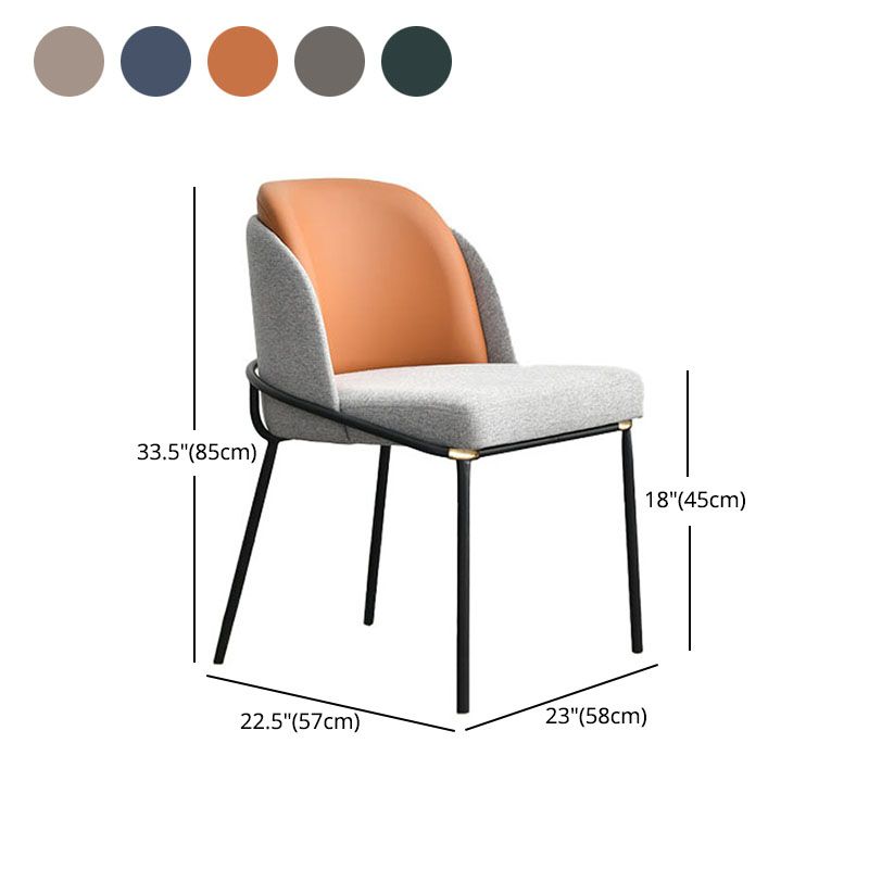 Sillas de cocina contemporáneas que cenan la silla lateral sin brazos con las piernas del metal