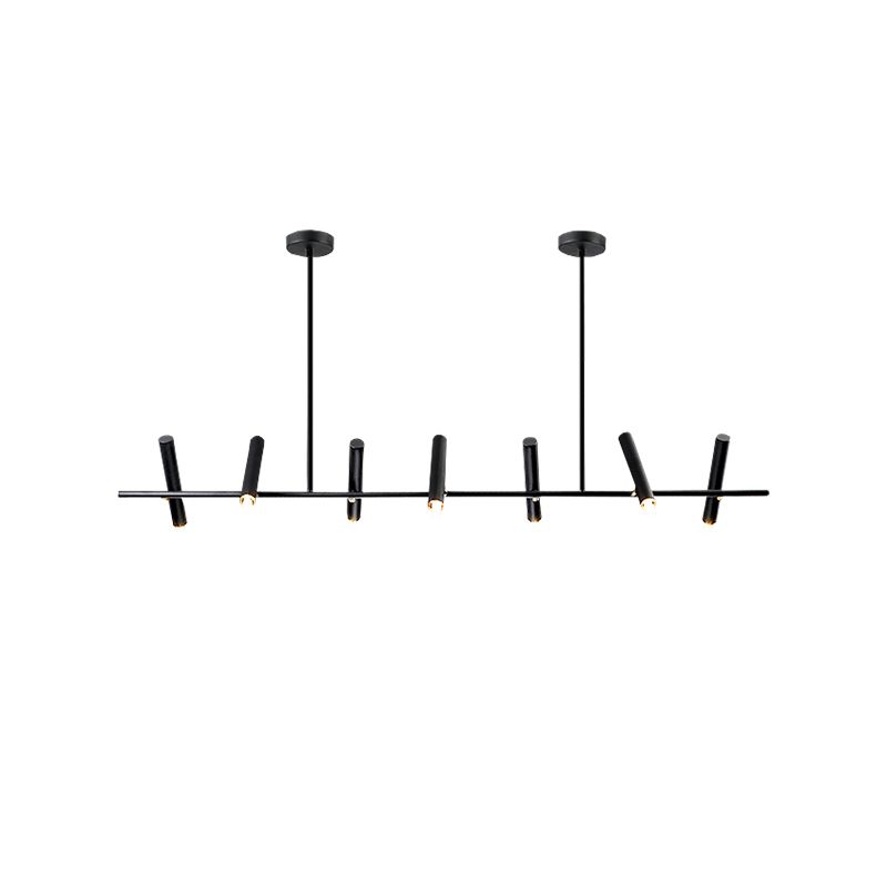 Metal Track Light Modern Multi-Head Linear Island Lighting Fixtures for Restaurant