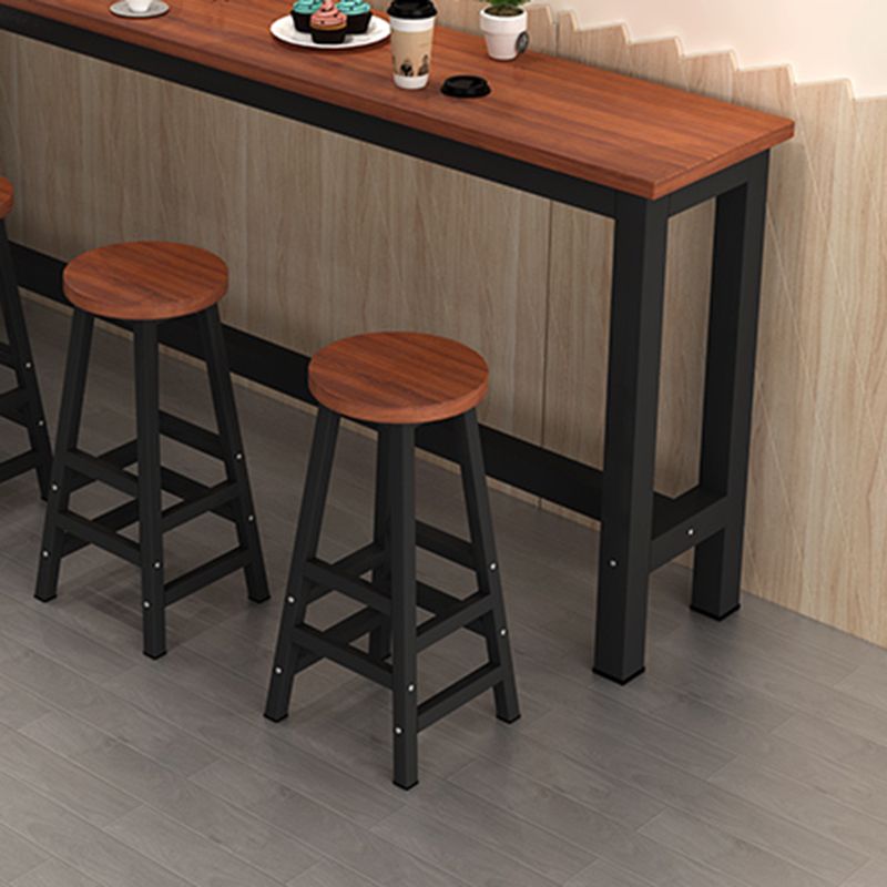 Contemporary Style 1/4/5 Pieces Wood Rectangular Bar Table Set for Indoor