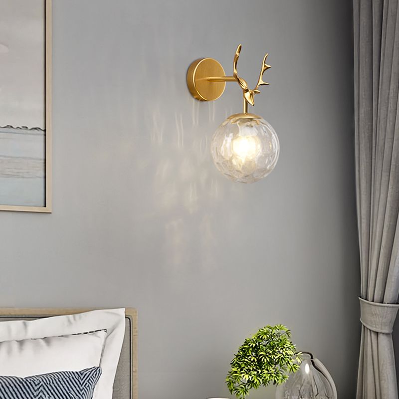 Modern Glass Wall Light Scone Creative Wall Light Fixture for Bedroom