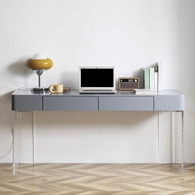 Rectangular Shaped Stone Office Desk 2 Legs Task Desk for Home
