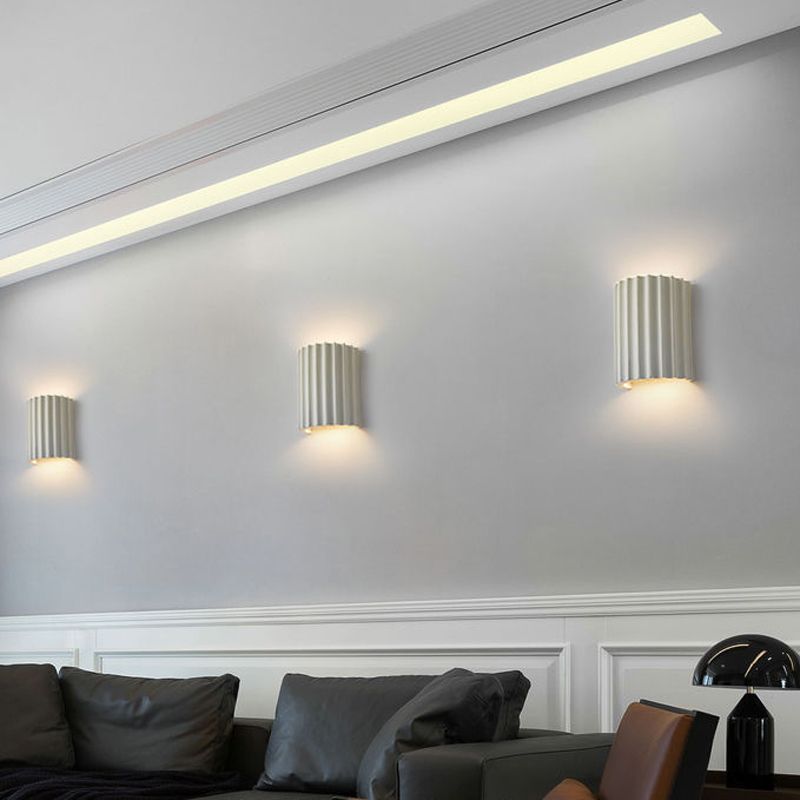 Contemporary Polish Finish Lighting Flush Mount Wall Light for Living Room
