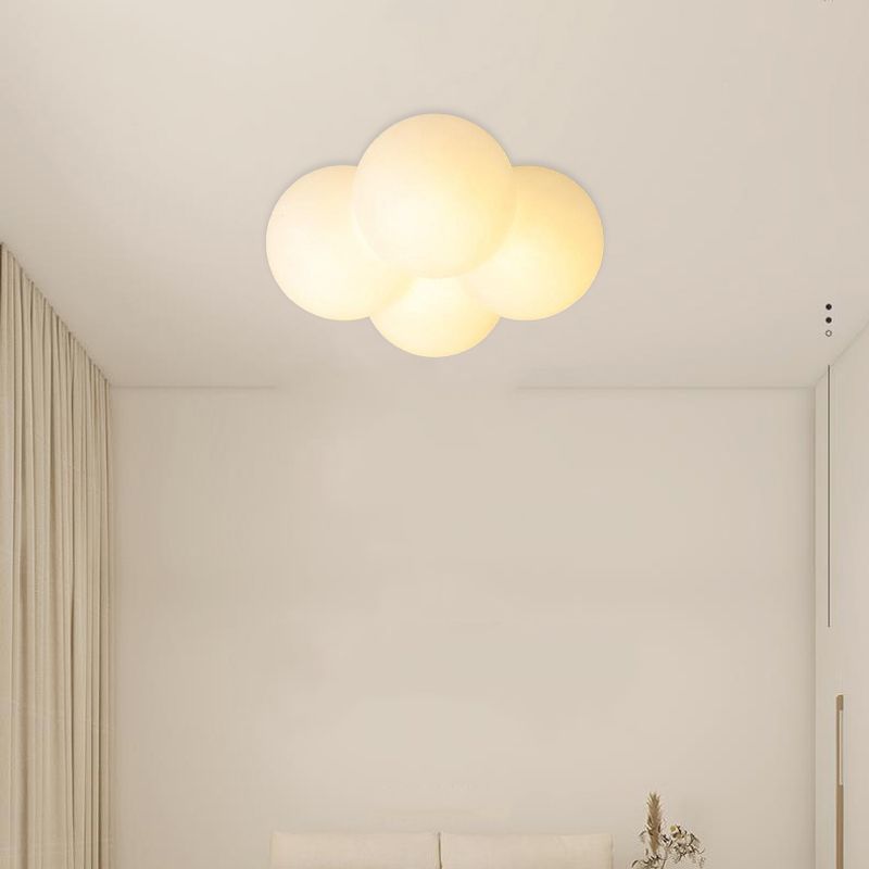White Single Flush Mount Lighting LED Ceiling Light for Living Room