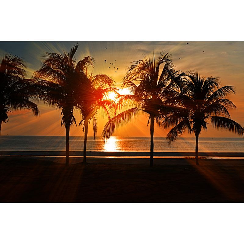 Modern Style Wall Mural Wallpaper Tropical Landscape Bedroom Wall Mural