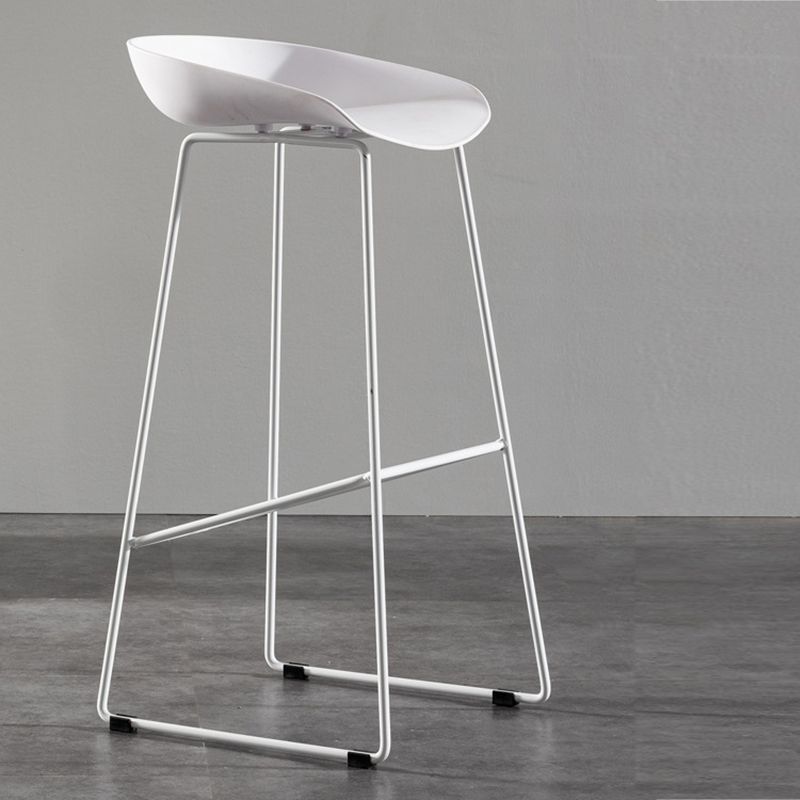 Glam Metal Counter Height Stools with Footrest Bar Stool for Indoor