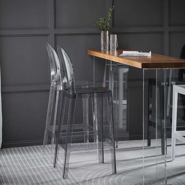 1/2/3/5Pieces Modern Rectangle Pub Table Set Wooden Counter Table with Acrylic Stools