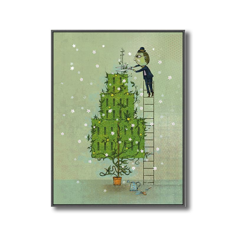 Enfants garçon coupe dessin Art impression couleur Pastel chambre d'enfants toile pour la décoration