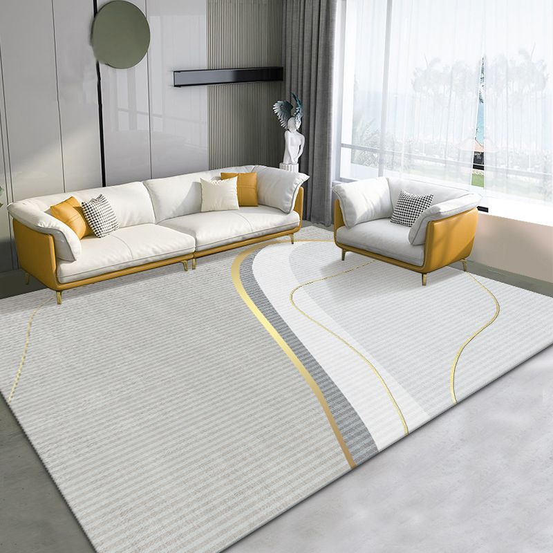 Blau moderne Teppichfarbe Block Polyester Fläche Teppichfleckfest Teppich für Wohnkultur