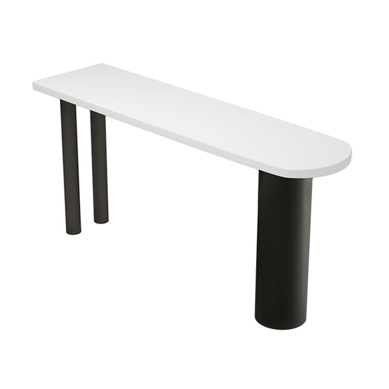 Contemporary White Bar Table Set 1/3/5 Pcs Stone Top Bar Table and Leather Stools