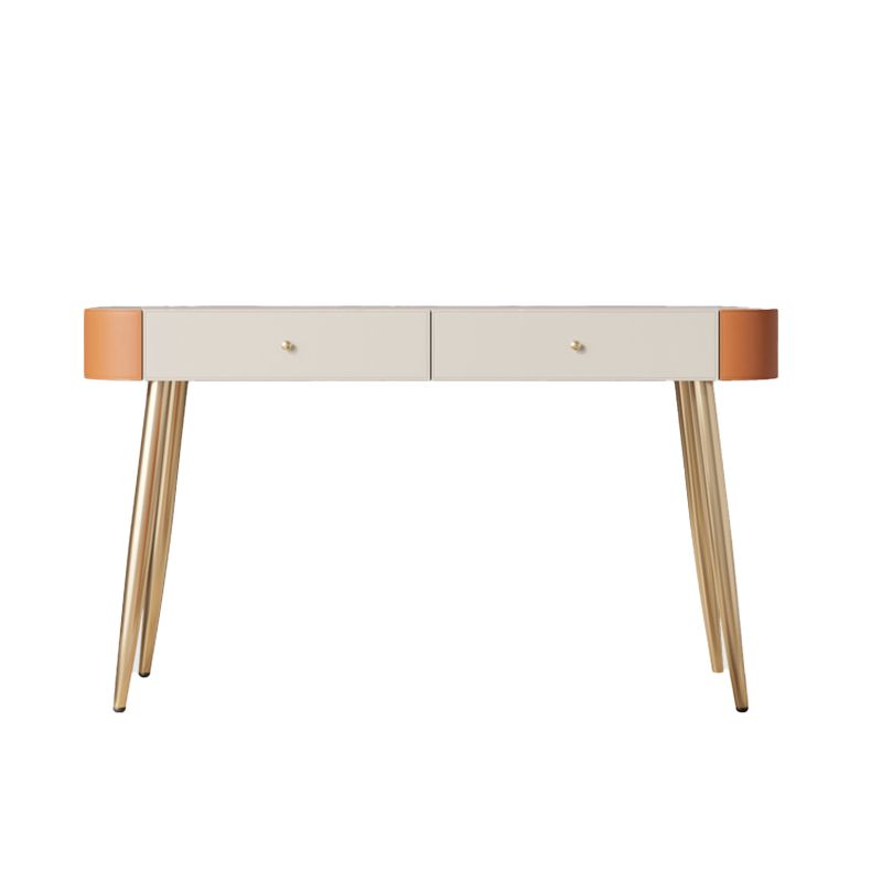 Glam Make-up Vanity with Drawers, Faux Leather Dressing Table