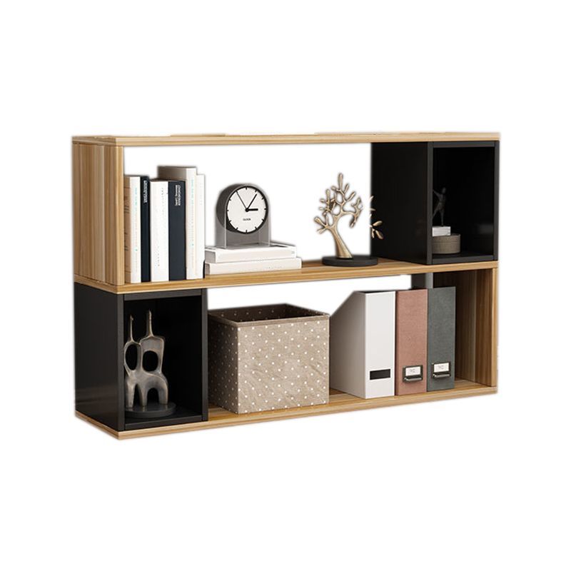 Standard Engineered Wood Bookshelf Modern Open Back Bookcase with Shelves