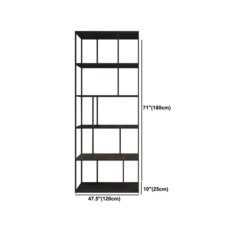 Metal Open Book Shelf Contemporary Home Shelf Bookcase with Shelves