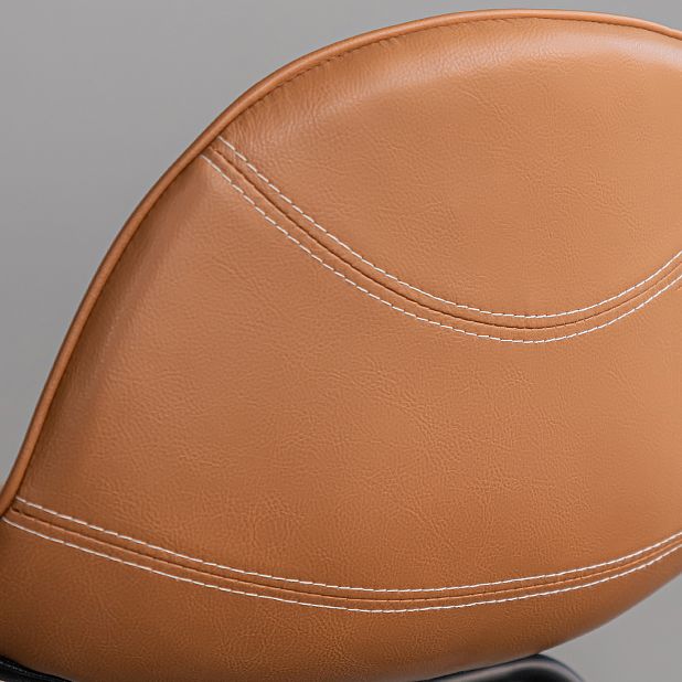 Scandinavian Style Metal Barstool Faux Leather Counter Stool with 4 Legs