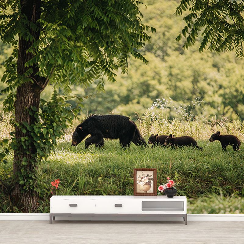 Mural 3D Contemporary Style Wild Animal Mildew Resistant Room Wall Covering