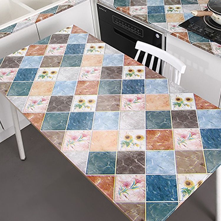 Modern Peel and Stick Backsplash Tile PVC Wallpaper for Floor and Wall