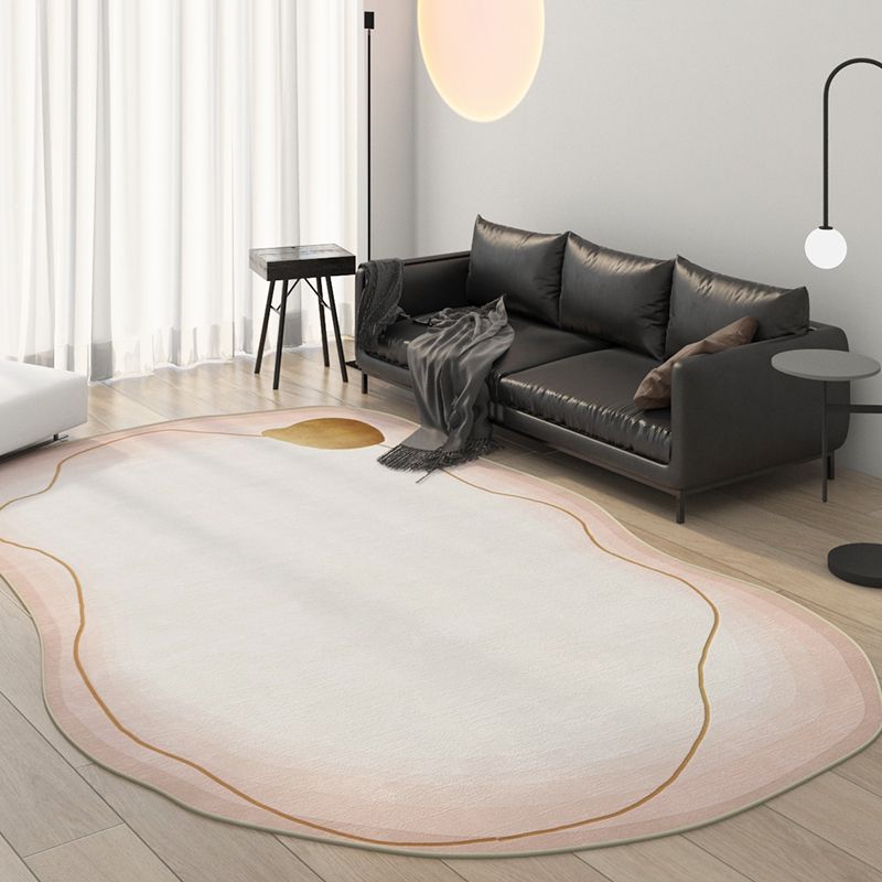 Simplicity Transitional Print Carpet Polyester Indoor Carpet Stain Resistant Rug for Living Room