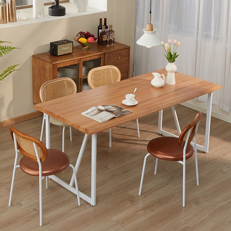 Industrial Rectangle Ash Dining Table 1/2/4/5 Pieces Dining Set for Dining Room