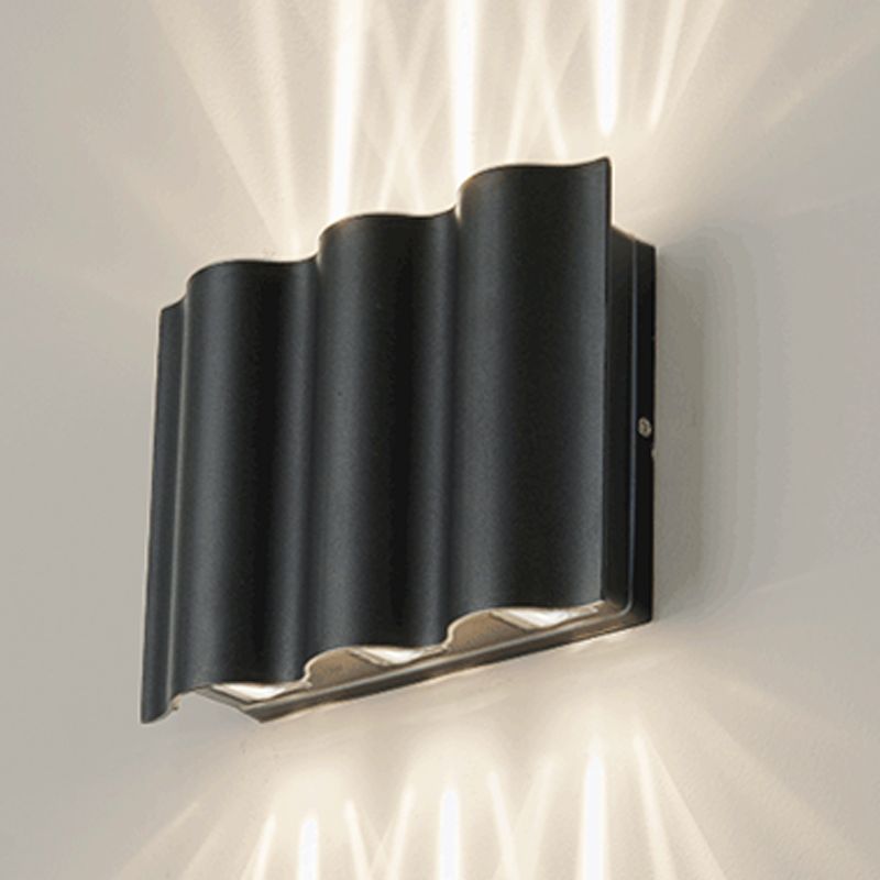 Geometrische Form Metallwandbeleuchtung moderne Multi -Leuchten -Wandmontage in Schwarz