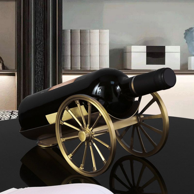 Countertop Wine Rack Metal Gold Wine Bottle Rack for Living Room