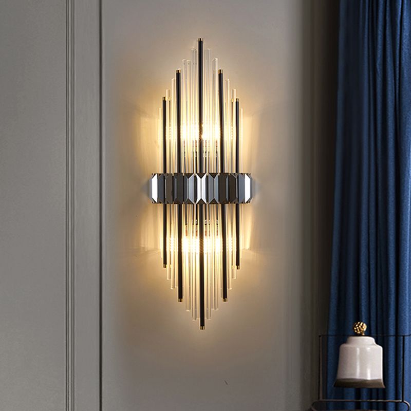 Crystal Geometric Shape Wall Light Modern 2-Lights Wall Light Sconce