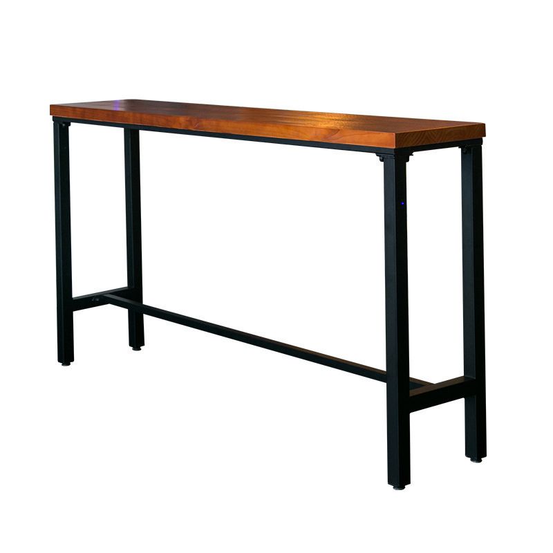 Industrial 1/9 Pieces Bar Table Set Rectangle Pine Wood Counter Table with Stools