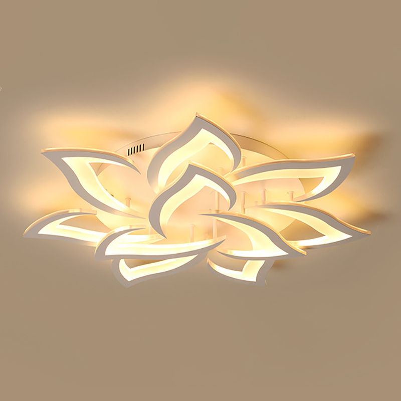 White Sputnik Ceiling Flush Mount Minimalist LED Metal Ceiling Lighting