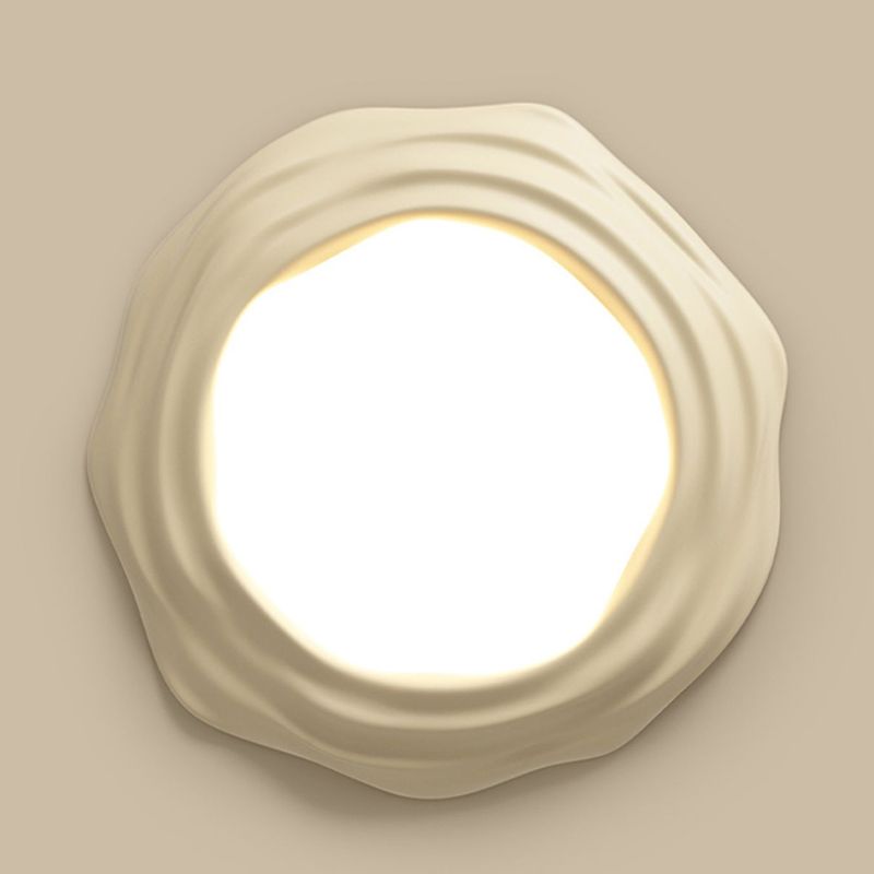 Nordic Style Flush Mount Ceiling Light Fixture with Resin for Bedroom