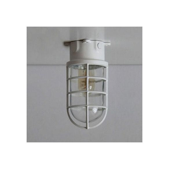 1 lampe avec abat - jour cylindrique Éclairage de plafond en verre transparent industriel salon darksuit noir / blanc / rose avec cage