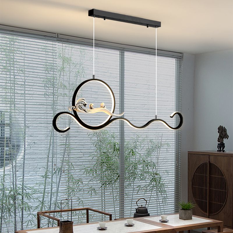Estilo contemporáneo Luces colgantes de forma lineal Metal de 2 accesorios de iluminación colgante