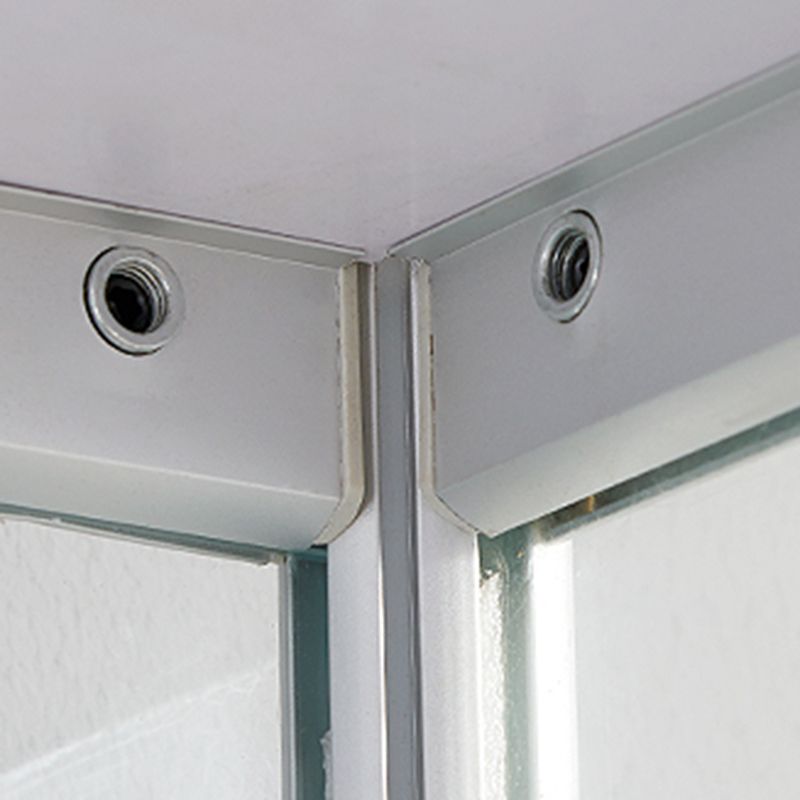 Modern Metal Curio Cabinet Locking Display Stand with Sliding Glass Doors