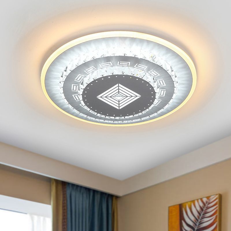 Witte LED-plafondmontage Modern kristal liefdevol hart / vierkant / roos Inbouwlamp voor slaapkamer in warm / wit / 3 kleuren licht