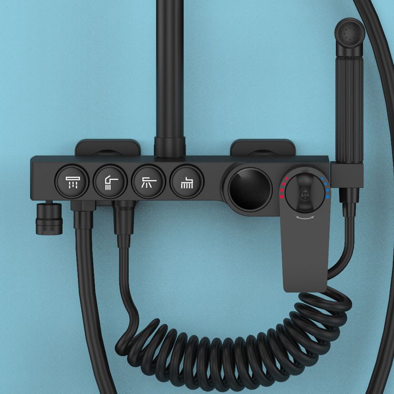 Modern Shower System Wall Mounted Spot Resist Round Shower System with Hand Shower