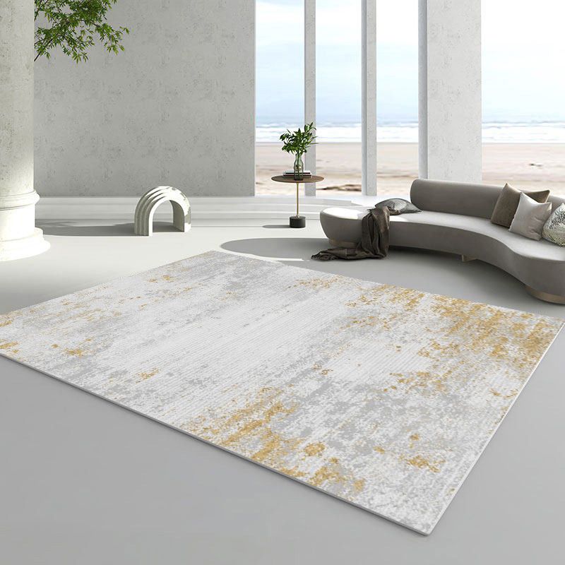Chic Modern Area Carpet Tie-Dye Print Polyester Area Rug Anti-Slip Washable Rug for Home Decor