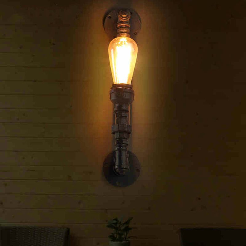 1 Head Wall Light Retro Style Pipe Arm Metallic Wall Lighting Fixture for Restaurant