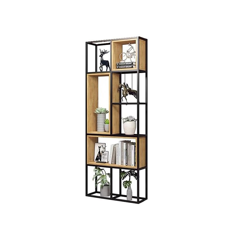 9.84"W Bookcase Industrial Style Open Back Bookcase for Study Room Home Office