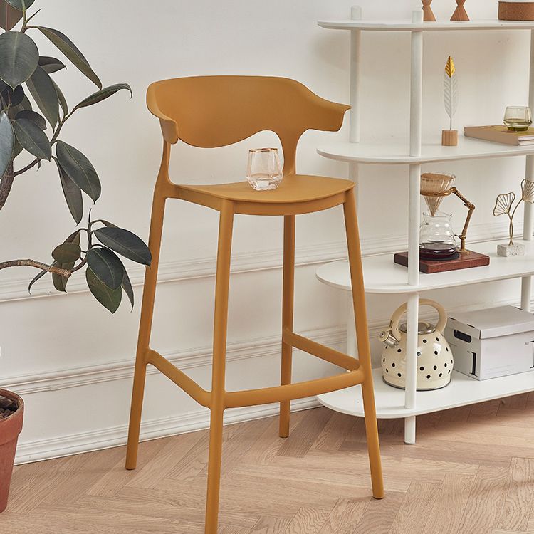 Modern Plastic Counter Stool Armless Bar Stool for Living Room