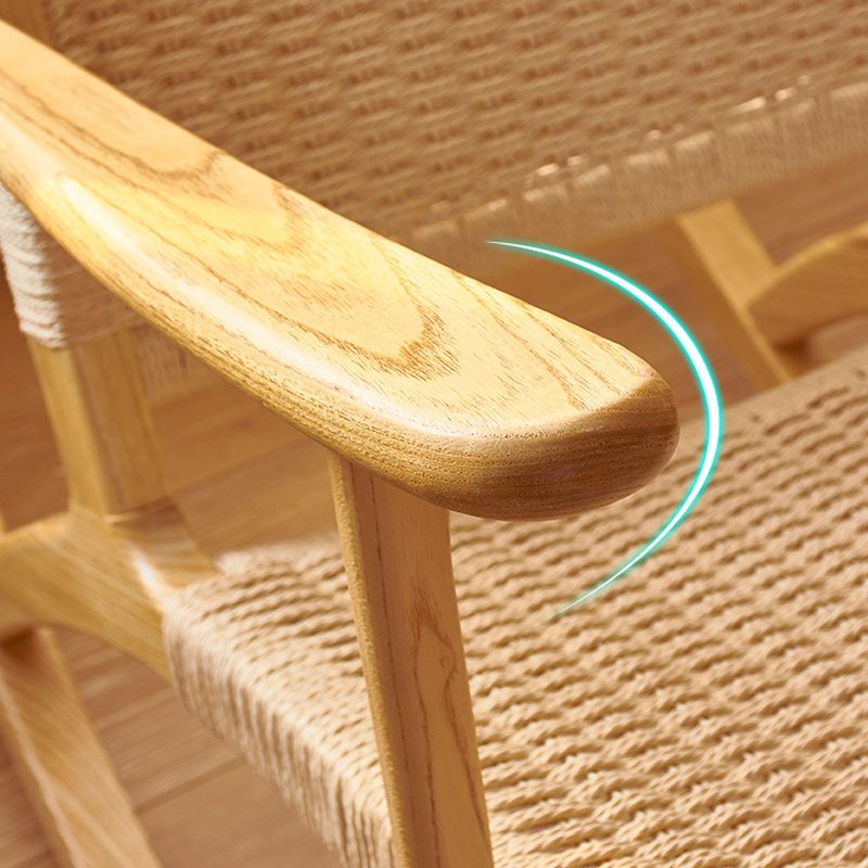 Modern Indoor Rocking Chair Natural Rattan Rocking Chair for Living Room