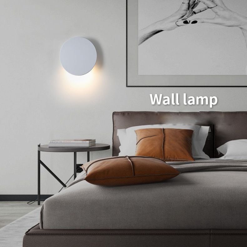 Circular LED Single Wall Lamp in Modern Simplicity Aluminium Wall Light for Interior Spaces