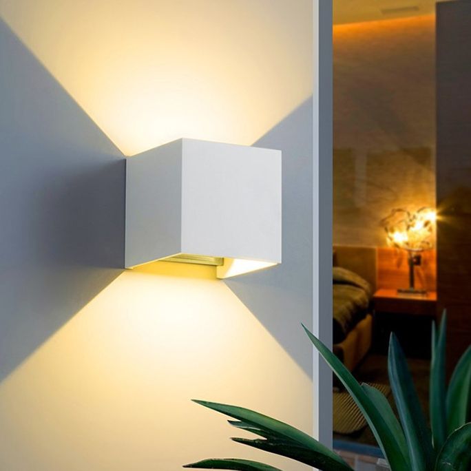 Contemporary Style Geometric Wall Lamps Metal 2 Lights Wall Lighting