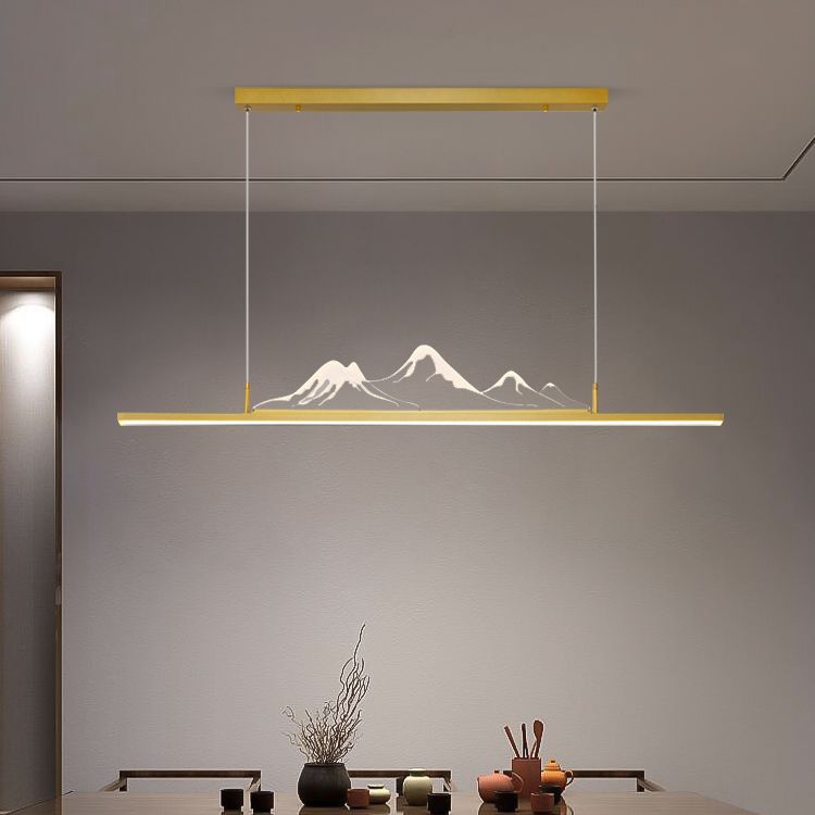 Colgante moderno de la isla de aluminio en la isla LED para comedor