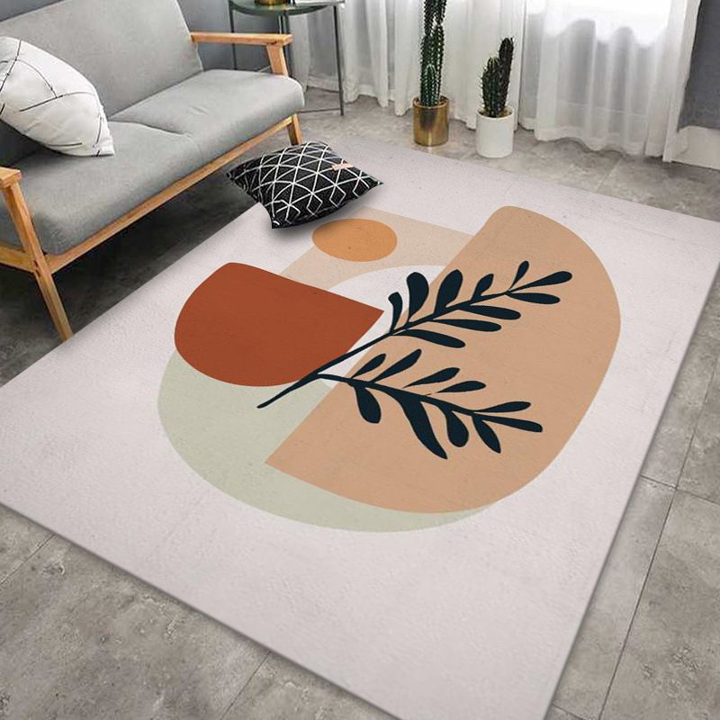 Dark Purple Contrast Color Rug Polyester Simple Rug Non-Slip Backing Rug for Drawing Room