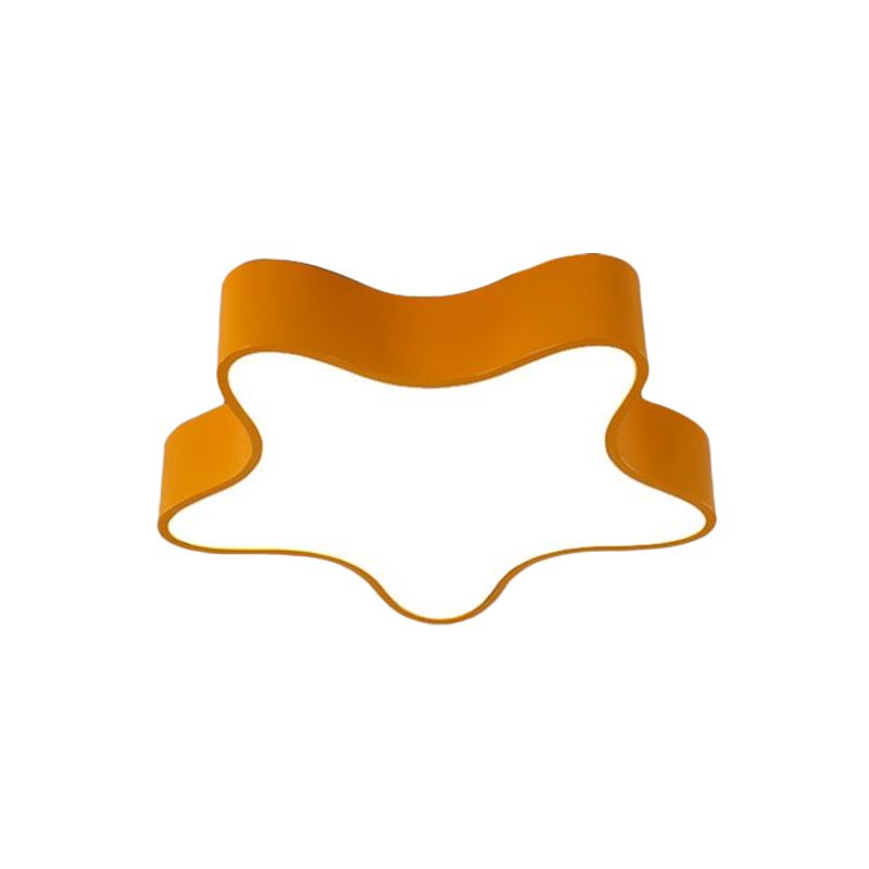 Acrylic Starfish Light Fixture Children Red/Yellow/Blue LED Flush Mount Recessed Lighting for Bedchamber