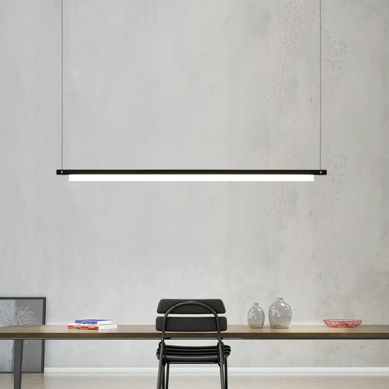 Lineare Insel Anhänger Lichter moderne Kronleuchter -Beleuchtungskörper mit Acrylschatten